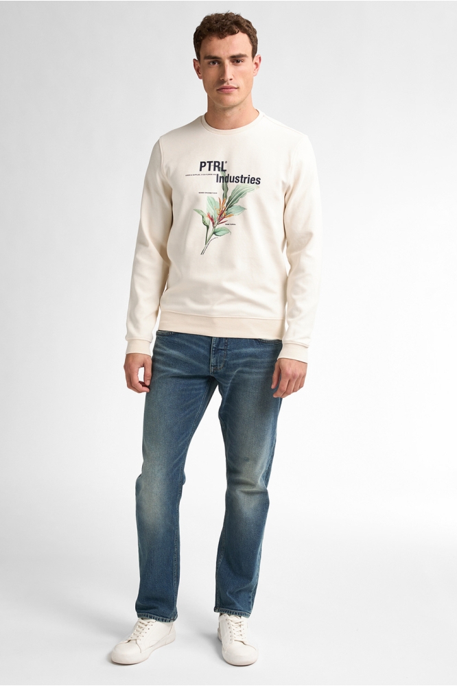 LOGO PRINT SWEATER DEEPSTONE M 1050 SWR327 0112 Seashell